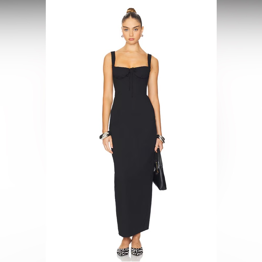 LIONESS Hot Nights Maxi Dress - Onyx - XS